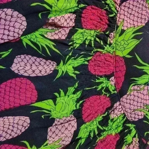Anthropologie Tracy Negoshian Dress Size Small Tropical Pineapple - Picture 4 of 9